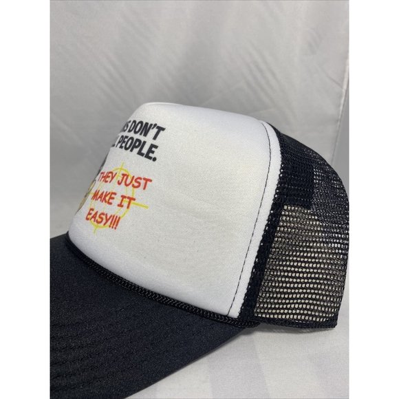 Guns Don't Kill People Trucker Hat Mesh Hat Adjustable Cap - Picture 3 of 4